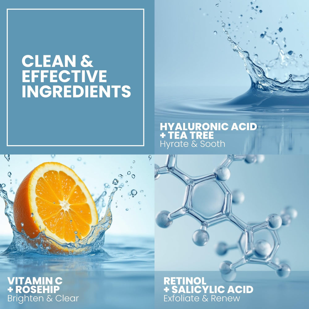 Niacinamide benefits visible in Eva Naturals serum for clarity.