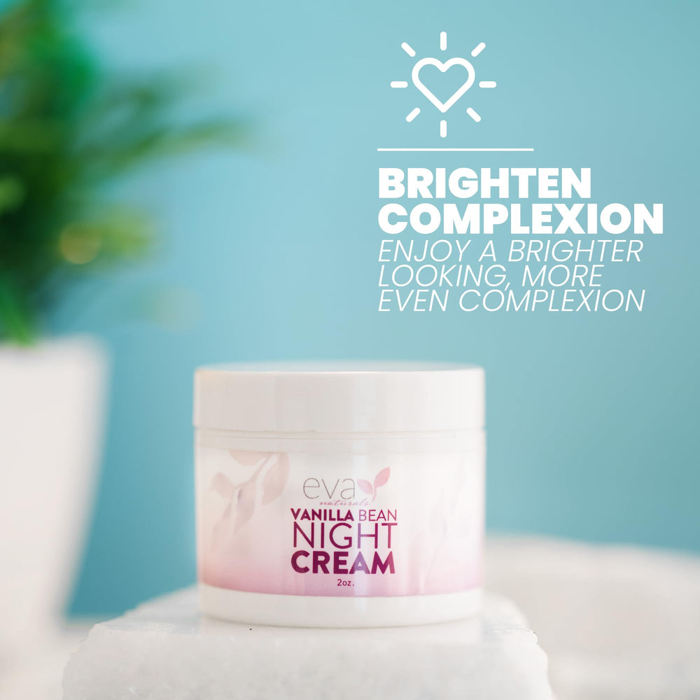 Vanilla Bean Night Cream texture close-up with smooth finish.
