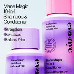 Eva NYC Mane Magic frizz-control in action during windy weather.