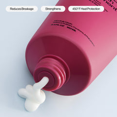 Eva NYC Repair Leave-In demonstrating heat protection up to 450°F during styling