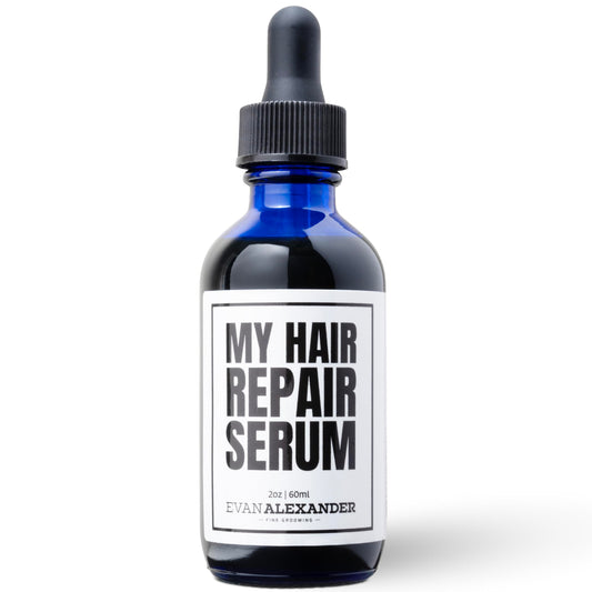 Evan Alexander Hair Repair Serum bottle, premium packaging for daily use.
