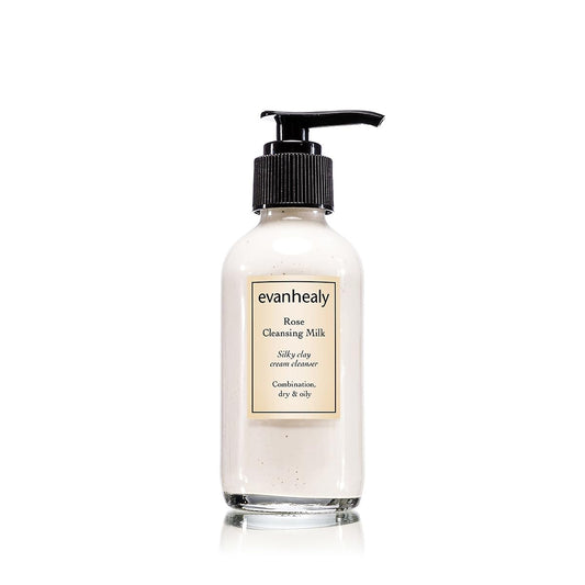 Evanhealy Rose Cleansing Milk bottle for gentle daily cleanse.
