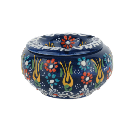 EVANILIFE decorative ceramic jar navy with windproof lid secures keepsakes.