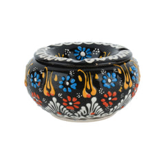 EVANILIFE decorative ceramic jar with windproof lid, vibrant colors for stylish storage.
