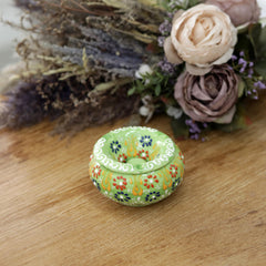 Evanilife vibrant patterns jar adds color to any shelf.