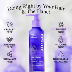 EVANYC Brass-elimination shot shows violet pigments neutralizing yellow tones.