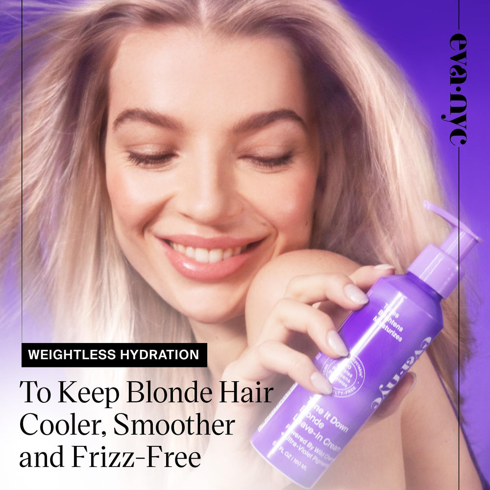 EVANYC Tone It Down Leave-In application highlights toning against brass.