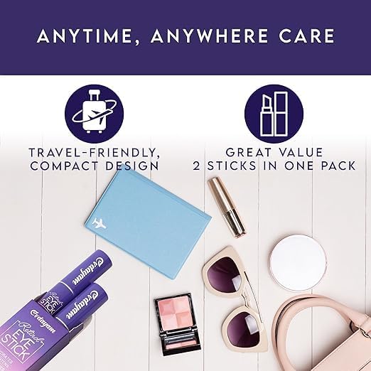 Evdayam travel-friendly eye stick enables mess-free on-the-go use.