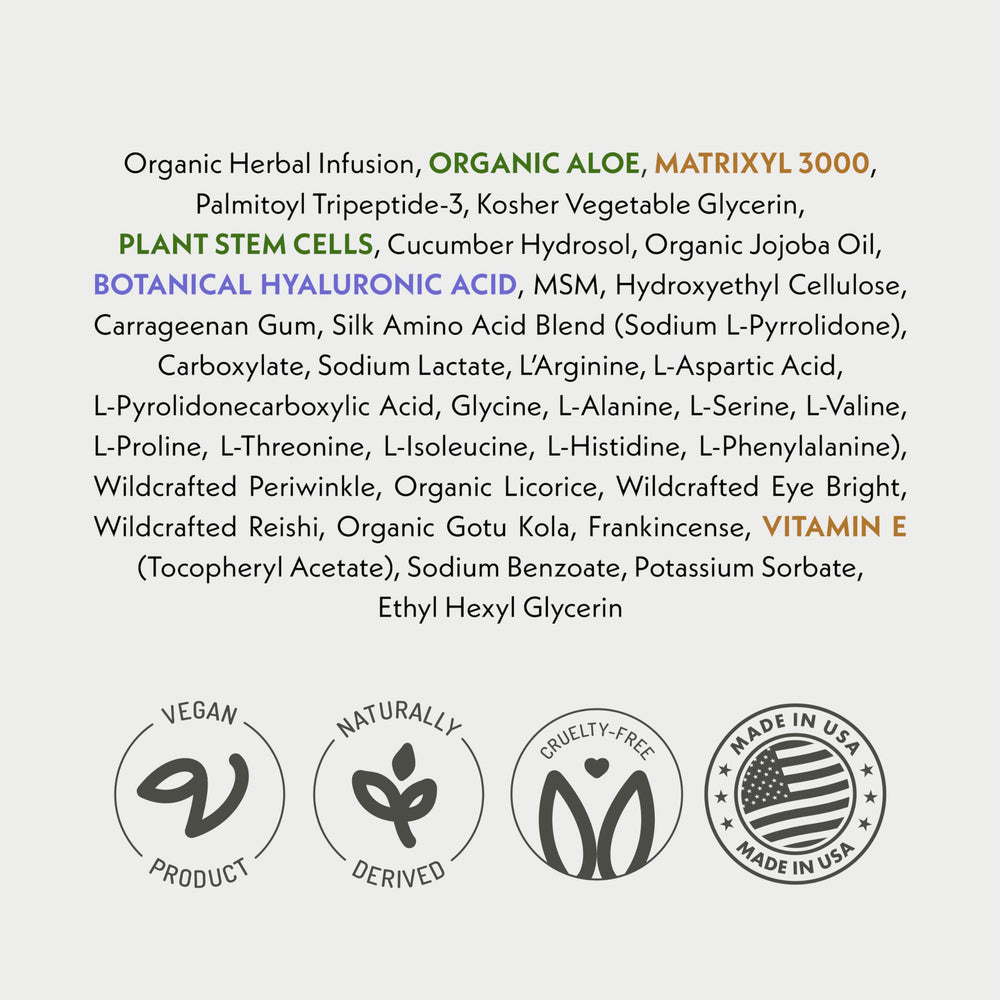 Eve Hansen Eye Gel plant stem cells demonstrates rejuvenation concept for delicate eye skin.