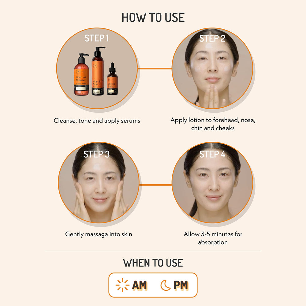 Eve Hansen Vitamin C Face Moisturizer USA made seal emphasizes quality.