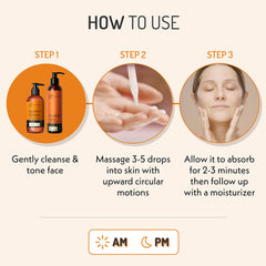 Eve Hansen Vitamin C Serum application on face demonstrates lightweight texture.