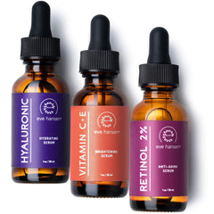Eve Hansen Vitamin C Serum bottle offering brightening potential and antioxidant support.