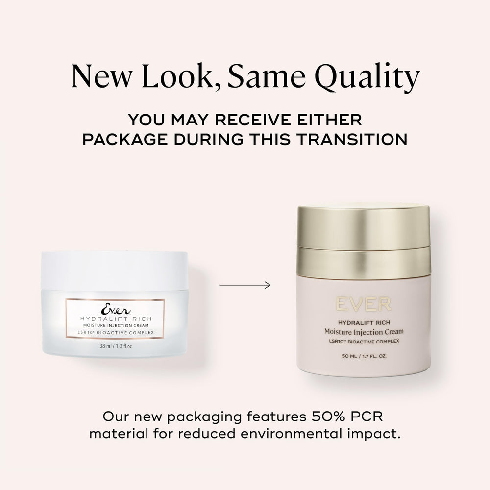 EVER Rich Face Moisturizer texture swatch highlighting non-comedogenic smoothing