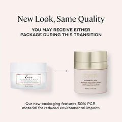 EVER Rich Face Moisturizer texture swatch highlighting non-comedogenic smoothing