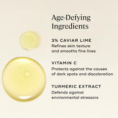 EVER Vitamin C serum application on palm demonstrates quick absorption.