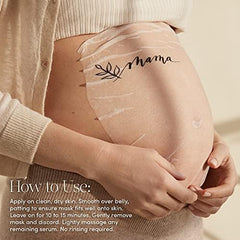 Evereden belly mask texture close-up on skin appears smooth and soothing