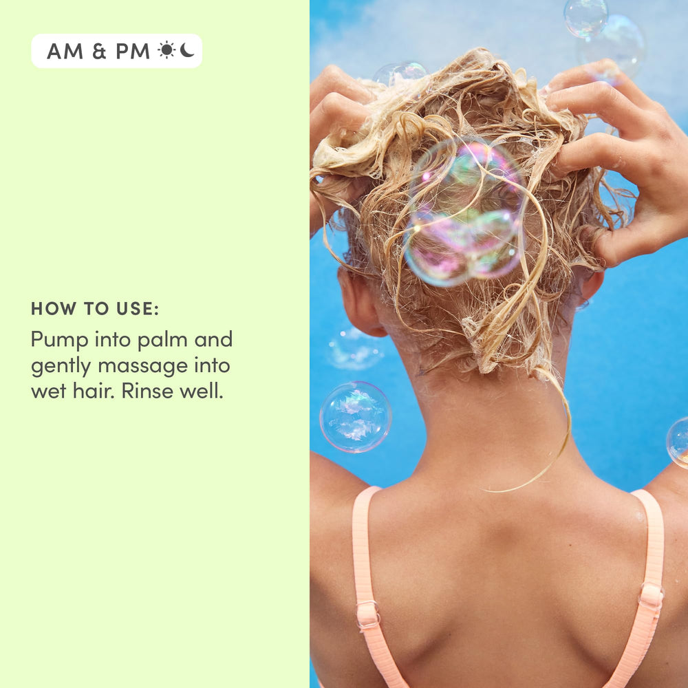 Evereden coconut-based surfactant gently cleans kids' hair.