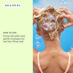 Evereden coconut-based surfactant gently cleans kids' hair.