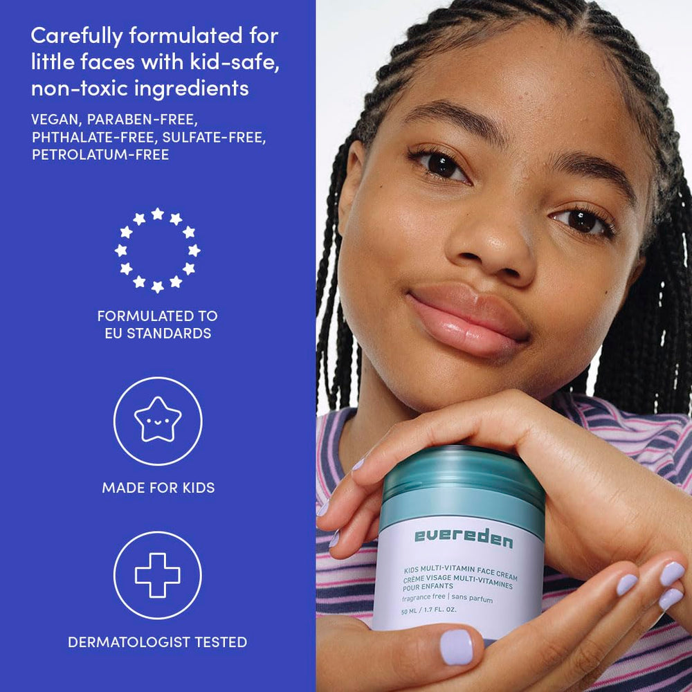 Close-up of Evereden texture showing fragrance-free formula for kids