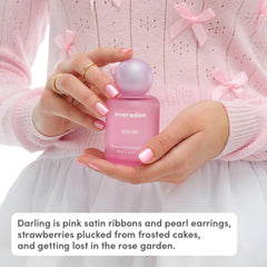Evereden Darling hair mist application on teen hair.