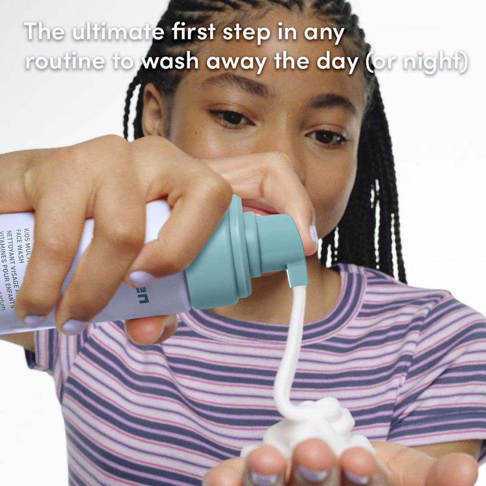 Fragrance-free label on Evereden kids face wash appealing to sensitive-skin routines