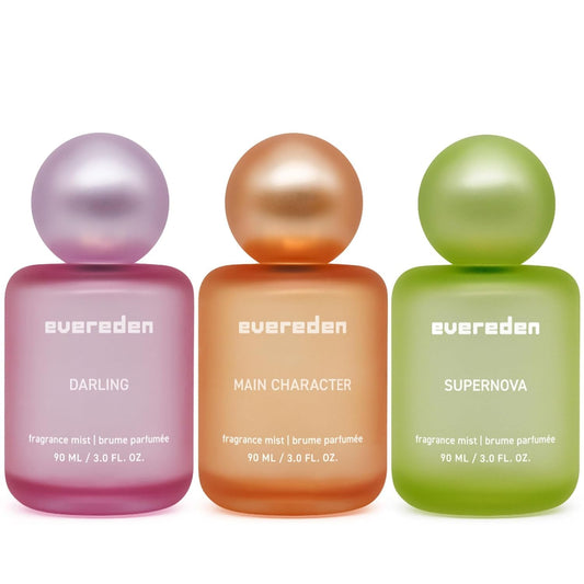 Evereden main-character mist bottle promotes daily self-expression with bright notes.