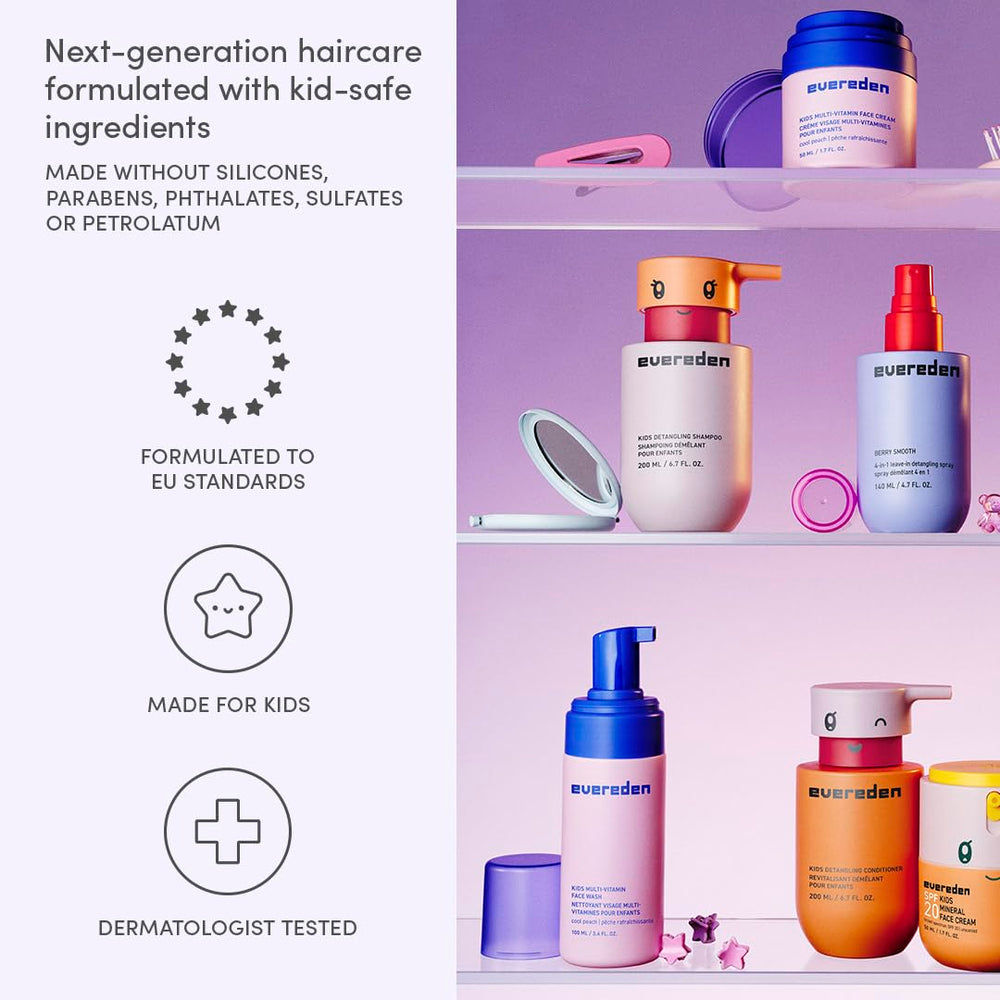 Evereden front-view image shows all products in a simple, family-friendly routine.