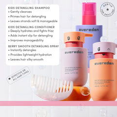 Evereden leave-in spray provides light conditioning and detangling slip.
