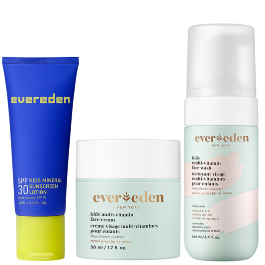 Evereden Kids Multi-Vitamin Face Wash bottle for gentle cleansing and oil balance.