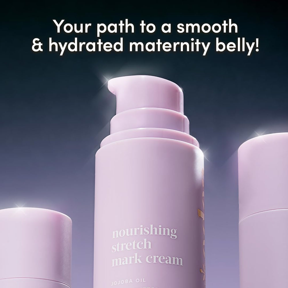 Evereden Nourishing Stretch Mark Cream ingredients scene highlights botanicals and oils
