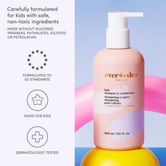 Evereden shower set unites gentle cleansing for hair and skin.