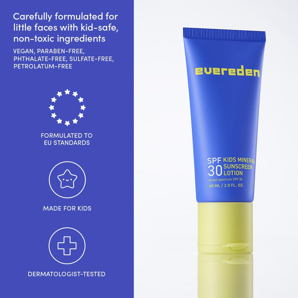 Evereden SPF 30 Mineral Sunscreen Melon tube providing mineral-based protection.