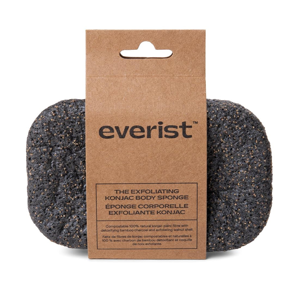 Everist exfoliating konjac sponge dry texture for gentle exfoliation.