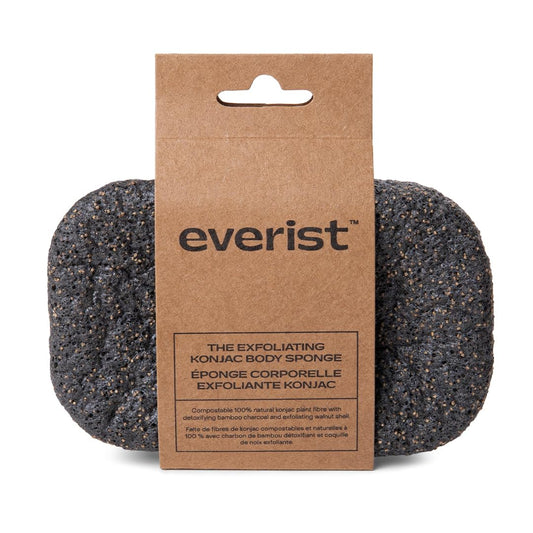 Everist exfoliating konjac sponge dry texture for gentle exfoliation.