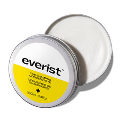 Everist shampoo concentrate bottle close-up for eco-friendly, sustainable care.