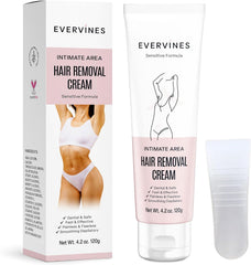 Evervines hair removal cream for sensitive skin provides gentle depilation.