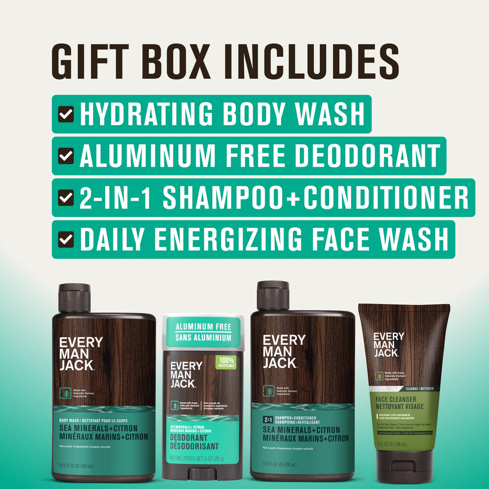 Every Man Jack 2-in-1 Shampoo + Conditioner bottle for streamlined routine