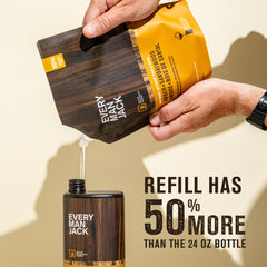 Every Man Jack lathering up creates a creamy, refreshing cleanse.