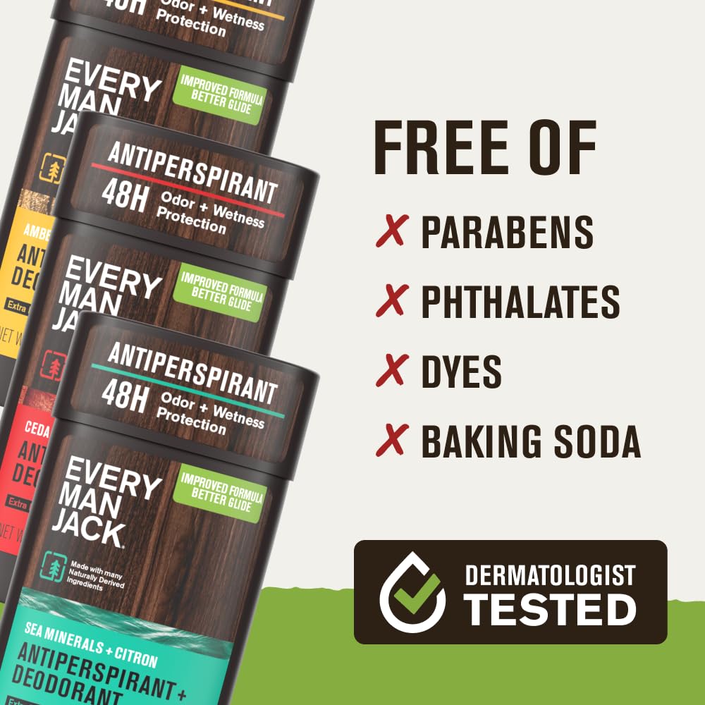 Every Man Jack cedar red sage packaging highlights clean ingredients