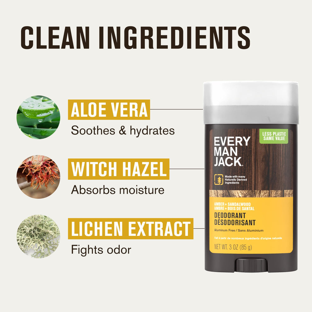 Every Man Jack lichen extract illustration emphasizes plant-based odor control.