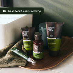 Every Man Jack foam dispenser showing rich lather without residue