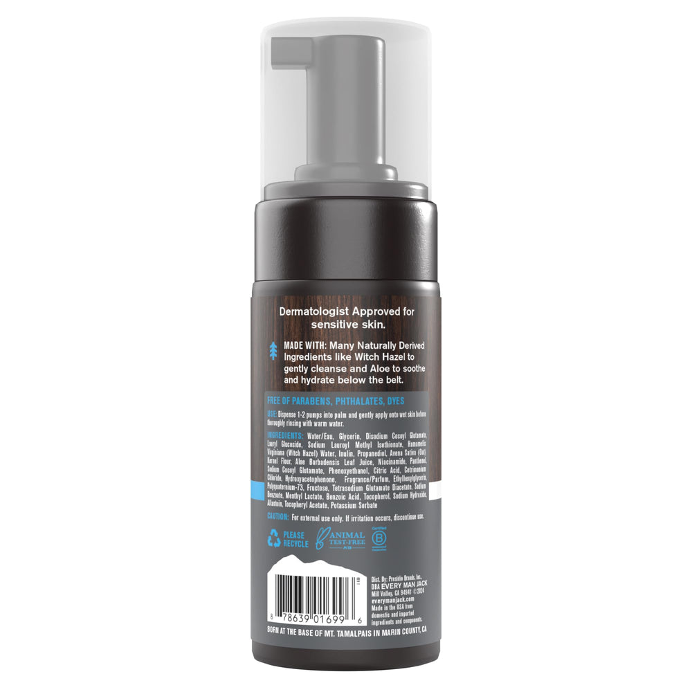 Every Man Jack Foaming Groin Wash uses arrowroot powder to absorb excess moisture.