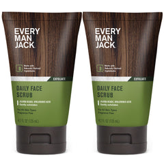 Every Man Jack Gentle Exfoliating Face Scrub tub with jojoba beads revitalizes the skin.