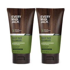Every Man Jack Hydrating Face Wash two-pack bottles viewed from the side for daily cleansing