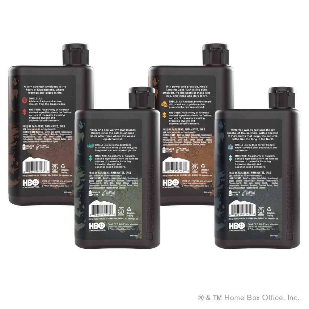 Ingredients label showing coconut-derived surfactants and glycerin.