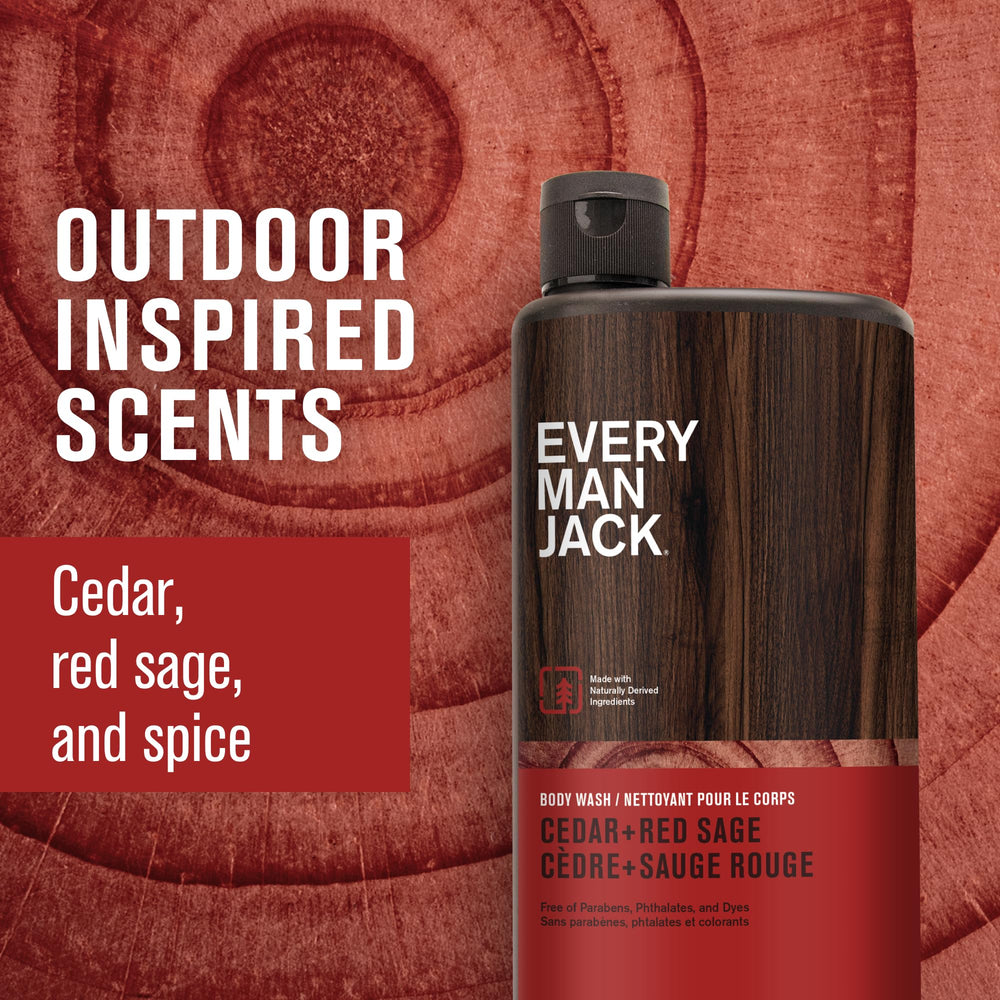 Every Man Jack packaging shot shows the 24oz two-bottle set for value.