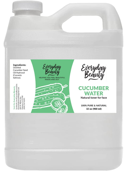 Everyday Beauty cucumber hydrosol bulk 32oz bottle hydrates skin and hair