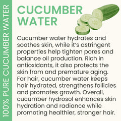 Everyday Beauty cucumber hydrosol scalp care visual for healthy-looking scalp