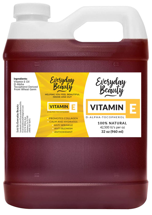 Everyday Beauty Vitamin E Oil bottle 32 oz for skin hydration