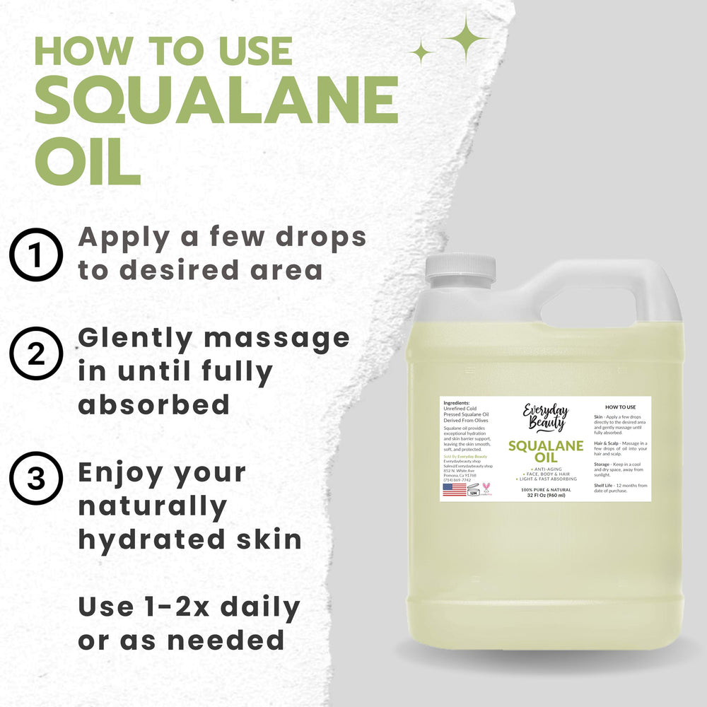 Everyday Beauty Squalane Oil Bulk cuticle softener calms dryness